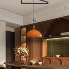 Maribel Adjustable Pendant Light, Industrial Acrylic Shade, Swing Arm