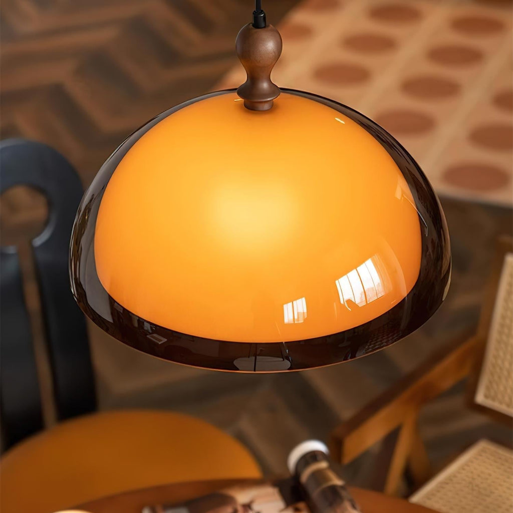 Maribel Adjustable Pendant Light, Industrial Acrylic Shade, Swing Arm