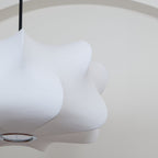 Elysia pendant light with its cloud-like form lit softly