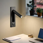 Indbygget væglampe til sengebord, foldbar læselampe, LED 3000K, dæmpbar