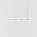 Linear cylindrical pendant light detail of the LED bar