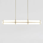Linear pendant light detail of the cylindrical form