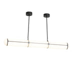Linear pendant light shown against a neutral backdrop