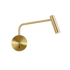 This gold Clérachic wall sconce has a long horizontal arm, shown on a plain white background.