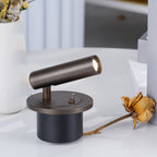 Recessed wall lamp disc base with built-in push-button switch