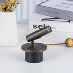 Adjustable wall lamp arm tilted and rotated at the joint
