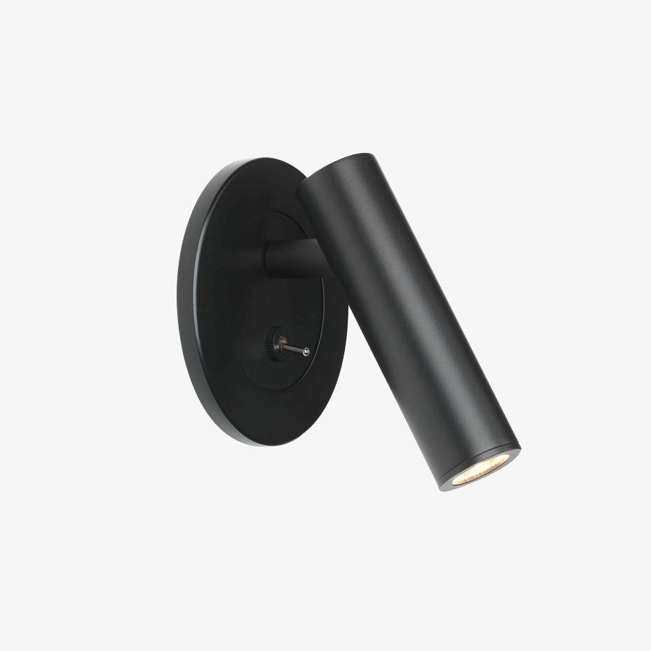 Wall sconce arm rotating to angle light across a nook