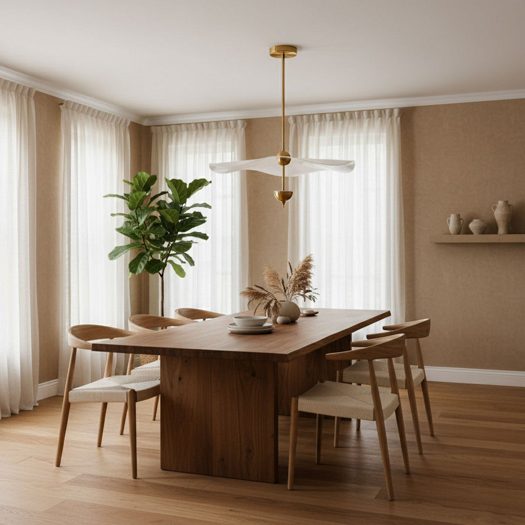 Envolee Double Biscuit pendant light shown against a neutral interior backdrop