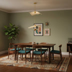 Lifestyle view of the Envolee Double Biscuit pendant light styled in a contemporary home