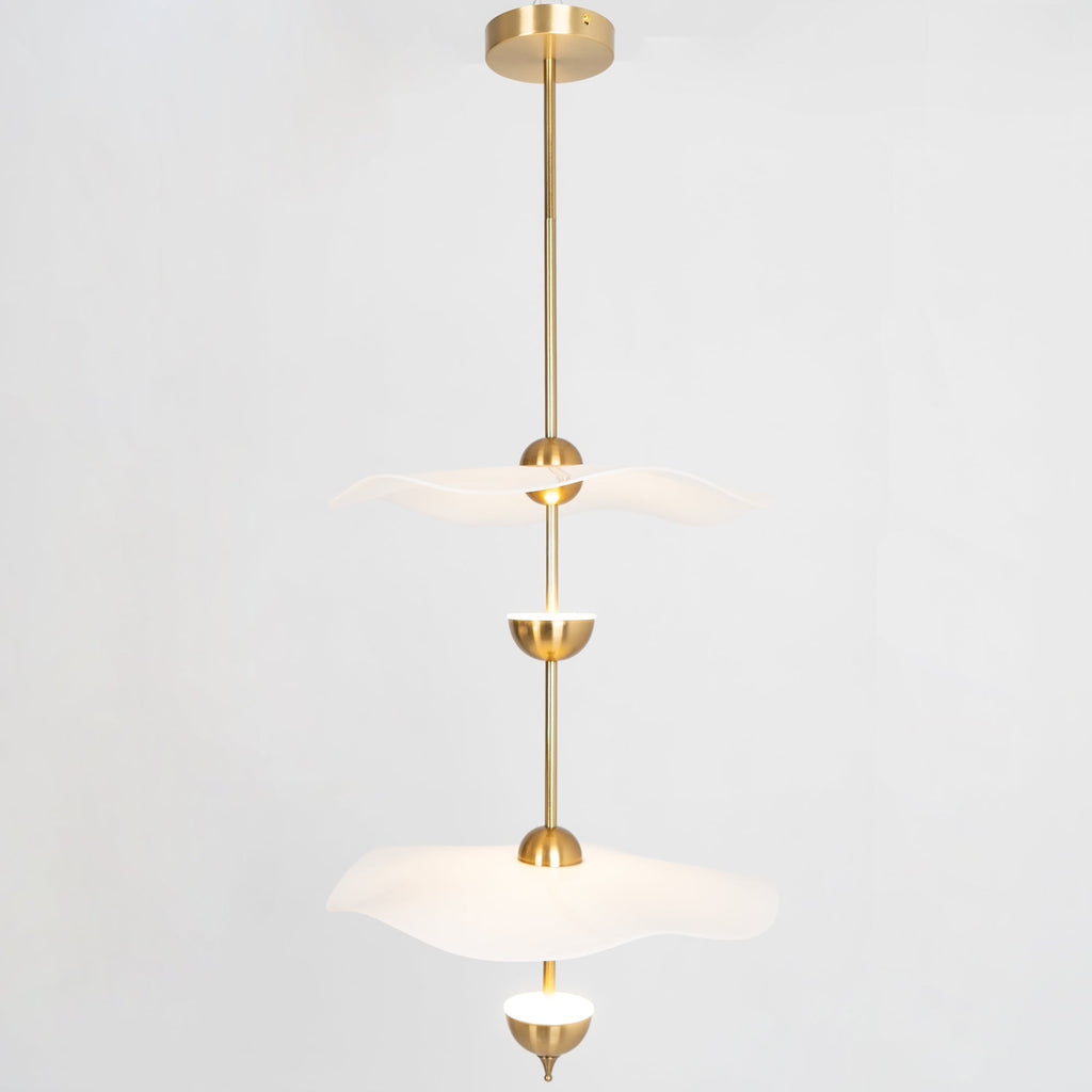 Envolee Double Biscuit pendant light shown against a neutral interior backdrop