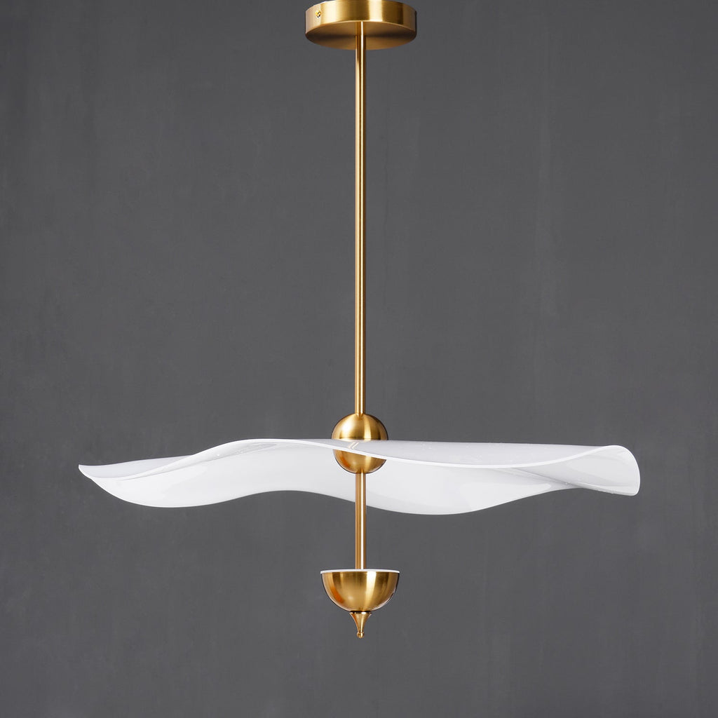 Lifestyle view of the Envolee Double Biscuit pendant light styled in a contemporary home