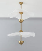 Lifestyle view of the Envolee Double Biscuit pendant light styled in a contemporary home