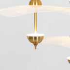 Envolee Double Biscuit pendant light casting soft warm light in a modern room
