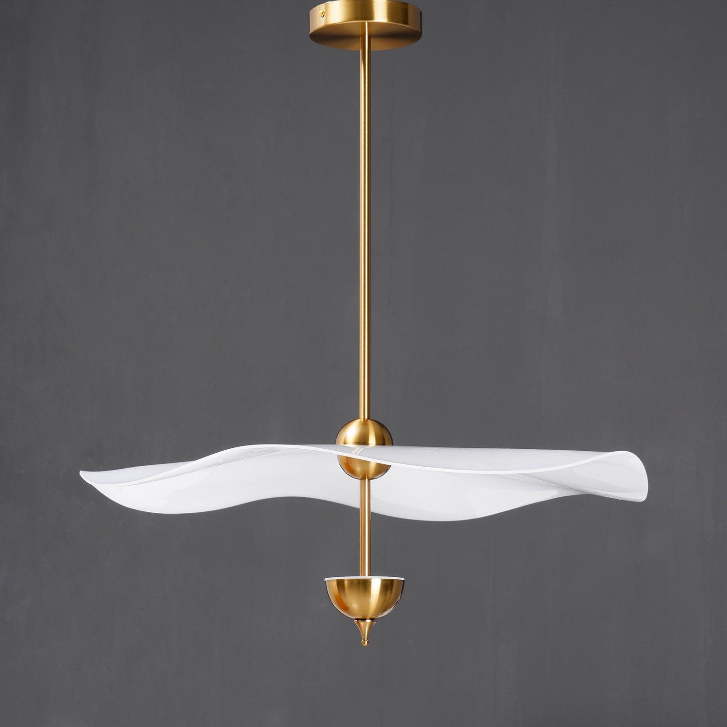 Envolee Double Biscuit pendant light casting soft warm light in a modern room