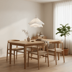 Ethereal Bloom pendant light side profile showing the depth of the layered shade