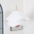 Ethereal Bloom pendant light styled overhead in a warm room setting
