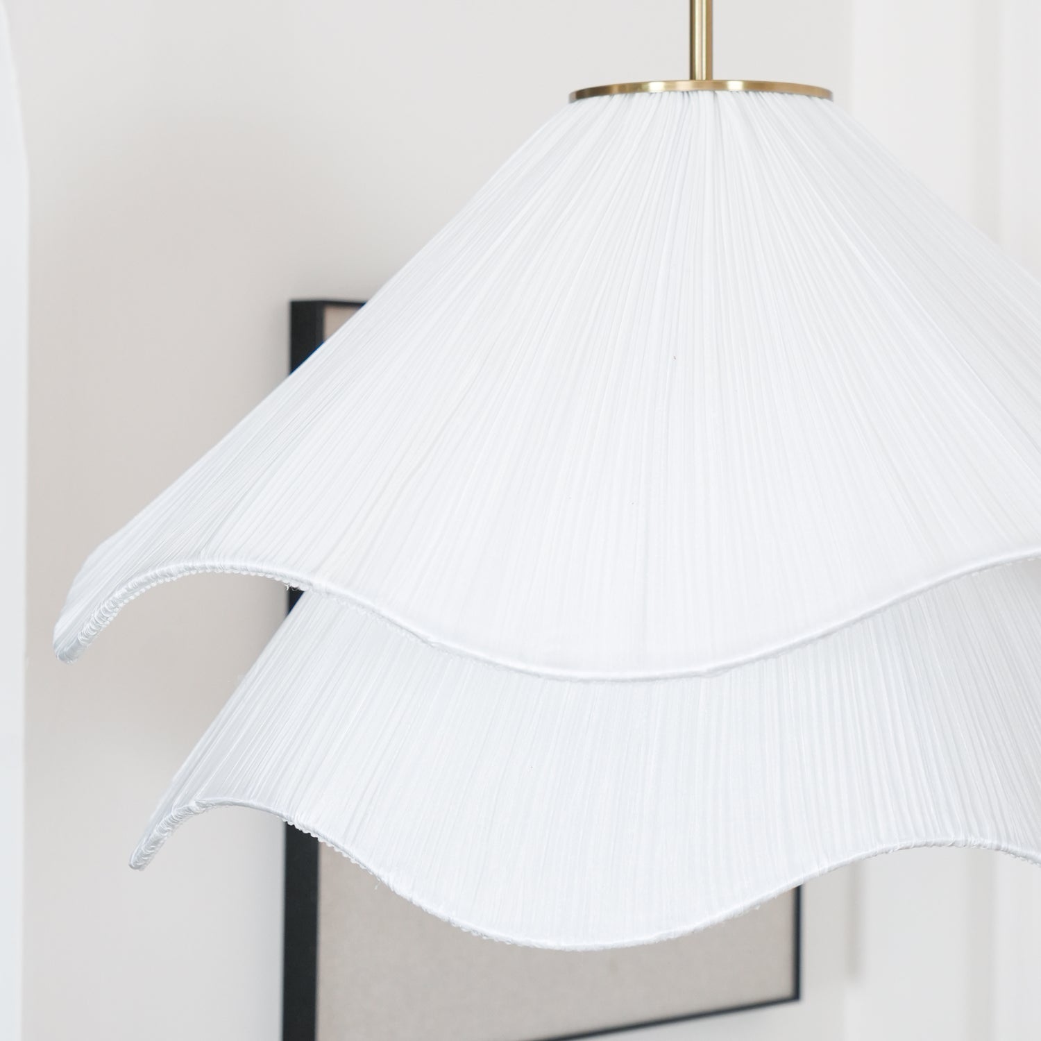 Ethereal Bloom pendant light lifestyle image of the blooming white shade