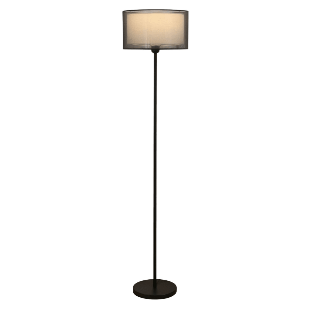 Gulvlampe, stofdiffusor, mesh-skærm, blødt stemningslys