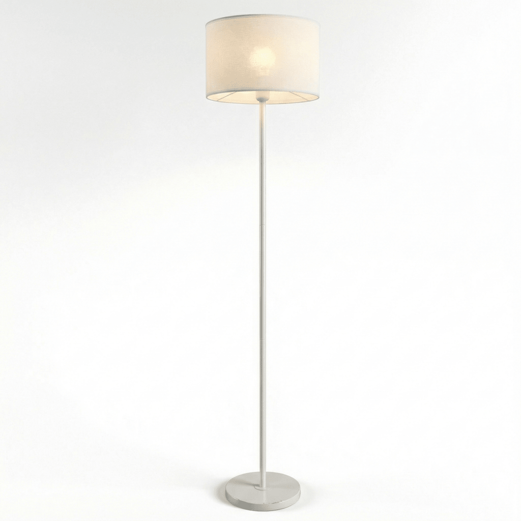 Gulvlampe, stofdiffusor, mesh-skærm, blødt stemningslys