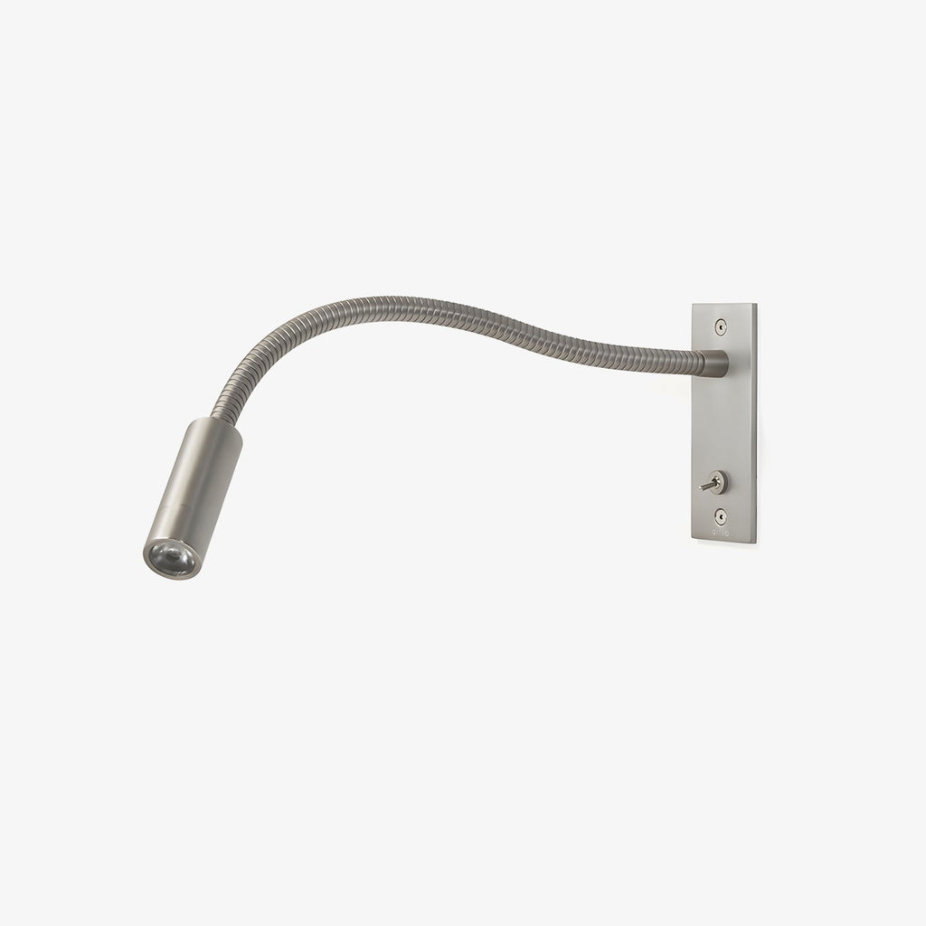 Gooseneck wall lamp shown against a clean neutral backdrop