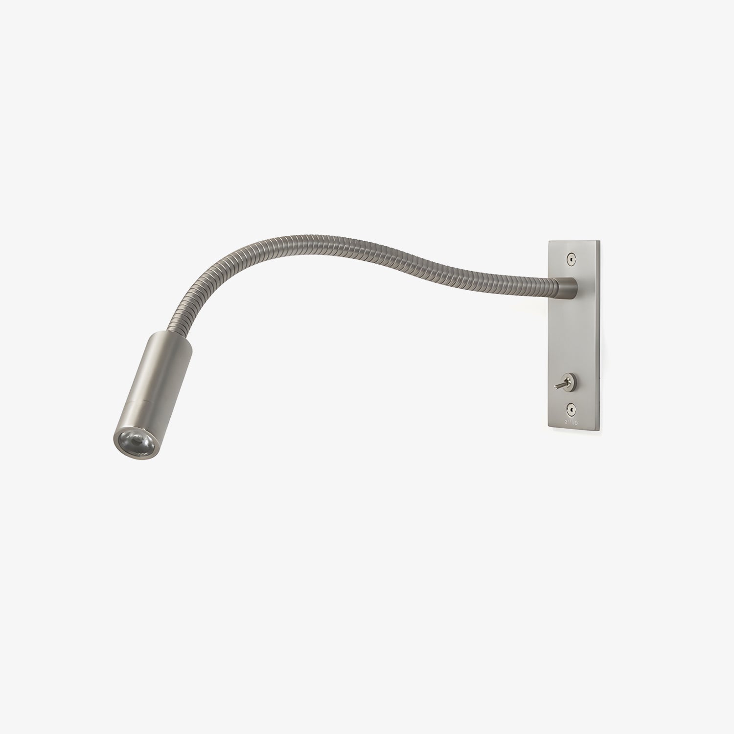 Gooseneck wall lamp shown against a clean neutral backdrop