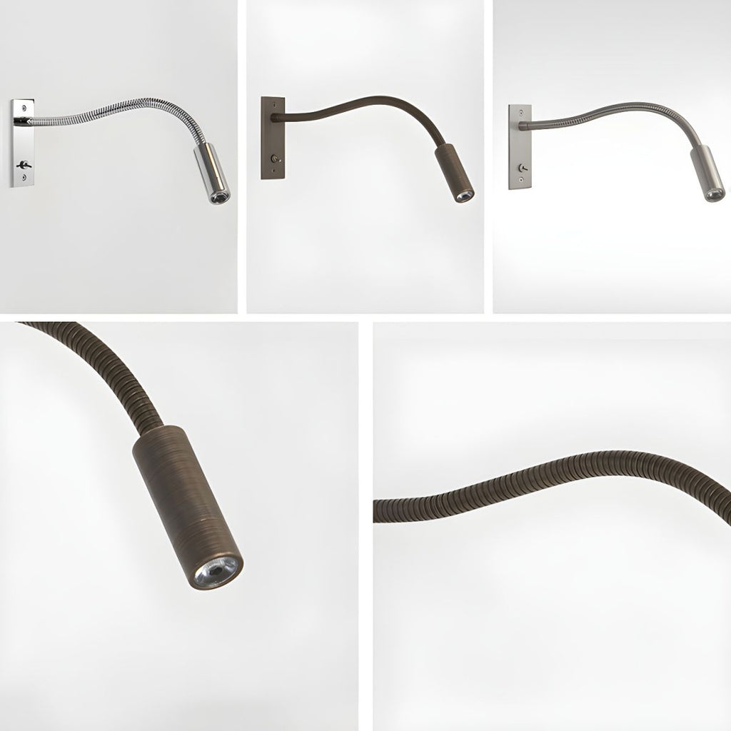 Gooseneck wall lamp shown against a clean neutral backdrop
