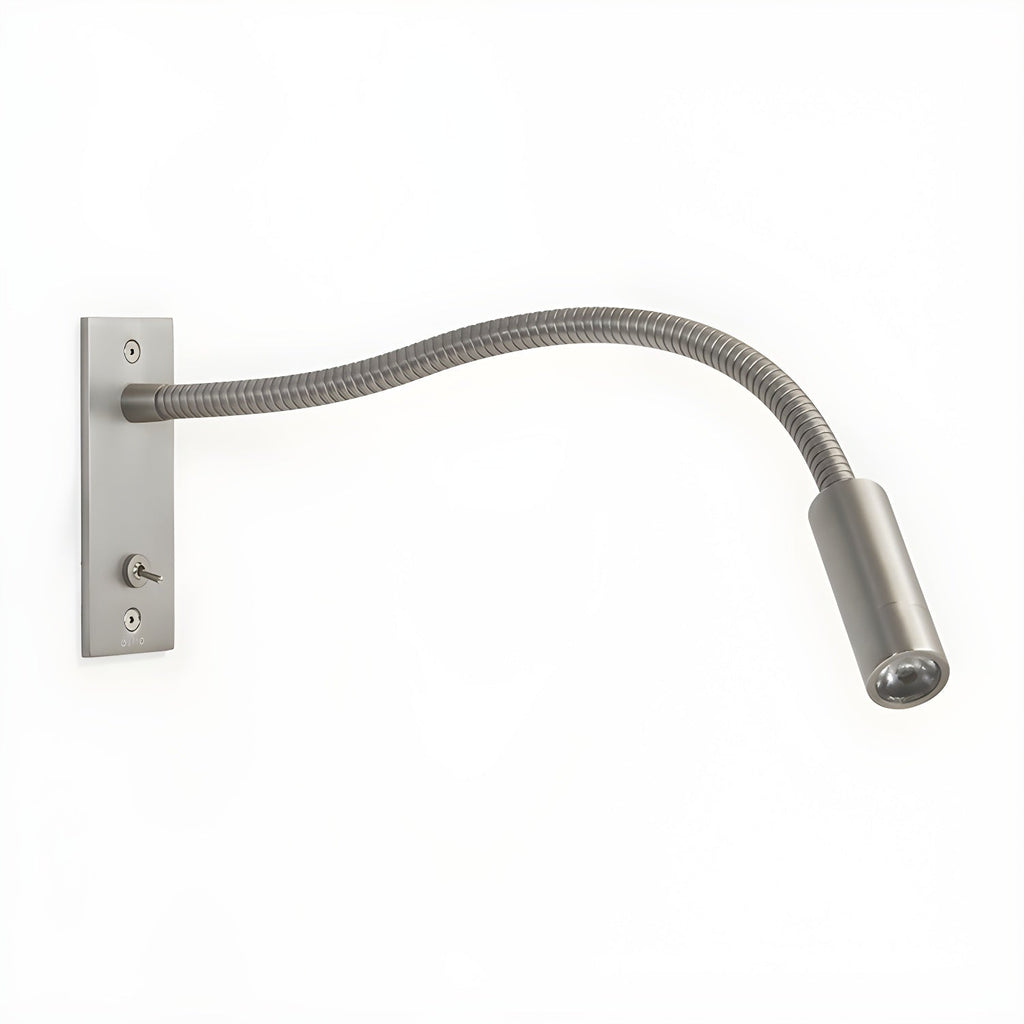 Gooseneck wall lamp in black finish casting focused task light