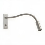 Gooseneck wall lamp in black finish casting focused task light
