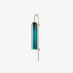 Modern glass wall sconce with mouth-blown glass cylinder