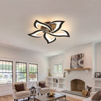 Blomsterformet loftslampe i jern, akryl LED-diffuser, 12 tommer