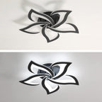 Blomsterformet loftslampe i jern, akryl LED-diffuser, 12 tommer
