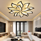 Blomsterformet loftslampe i jern, akryl LED-diffuser, 12 tommer