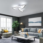 Blomsterformet loftslampe i jern, akryl LED-diffuser, 12 tommer