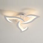 Blomsterformet loftslampe i jern, akryl LED-diffuser, 12 tommer