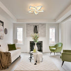 Blomsterformet loftslampe i jern, akryl LED-diffuser, 12 tommer