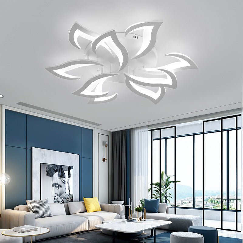 Blomsterformet loftslampe i jern, akryl LED-diffuser, 12 tommer