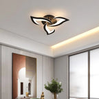 Blomsterformet loftslampe i jern, akryl LED-diffuser, 12 tommer