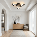 Blomsterformet loftslampe i jern, akryl LED-diffuser, 12 tommer