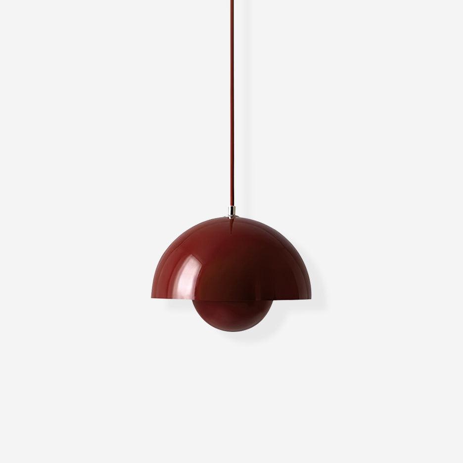 Flowerpot Pendant Light, Dual-Dome Aluminum Shade, Hardwired Ceiling Fixture