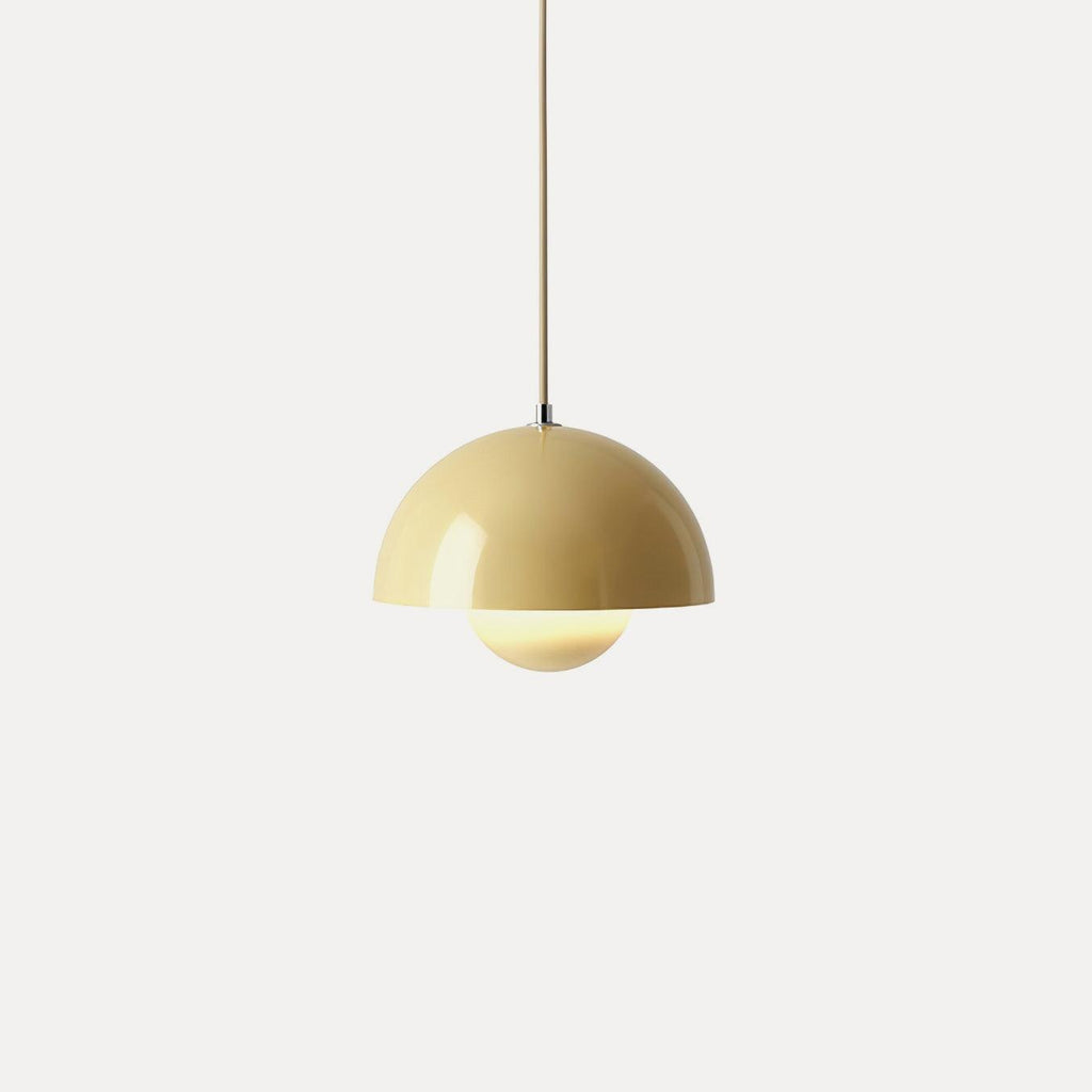 Flowerpot Pendant Light, Dual-Dome Aluminum Shade, Hardwired Ceiling Fixture
