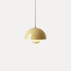 Flowerpot Pendant Light, Dual-Dome Aluminum Shade, Hardwired Ceiling Fixture