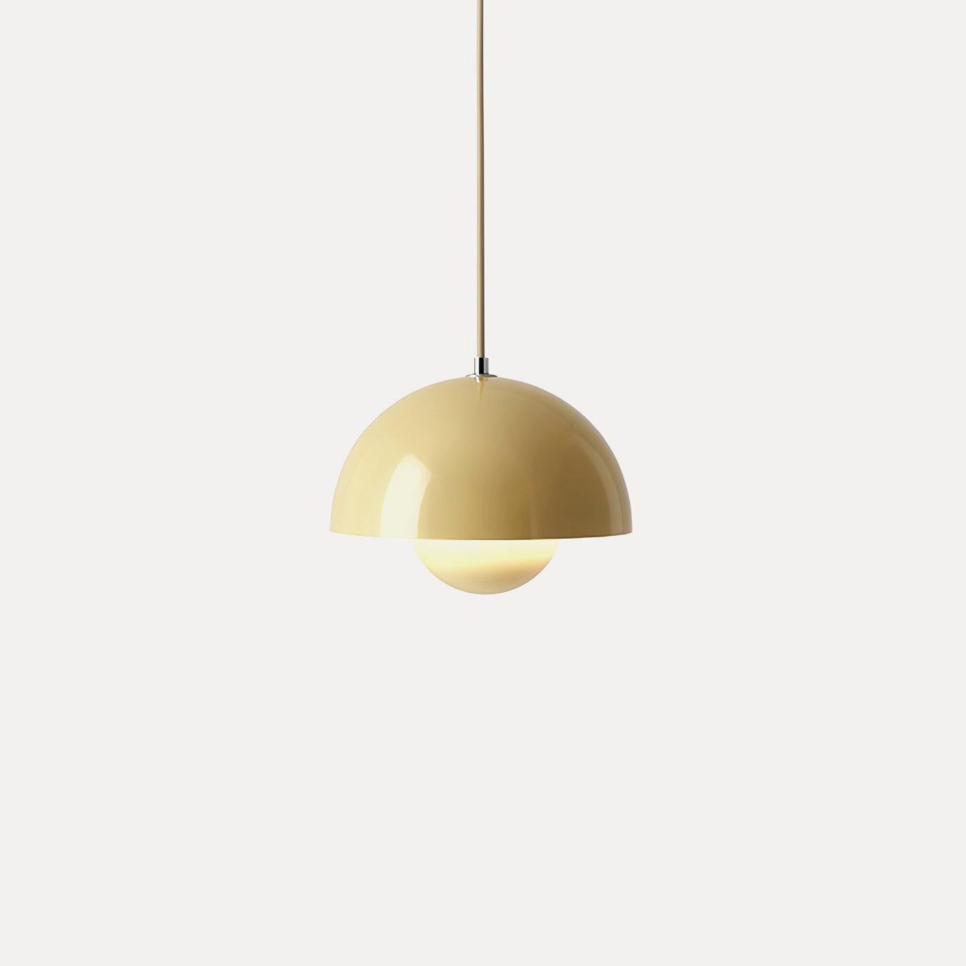 Flowerpot Pendant Light, Dual-Dome Aluminum Shade, Hardwired Ceiling Fixture