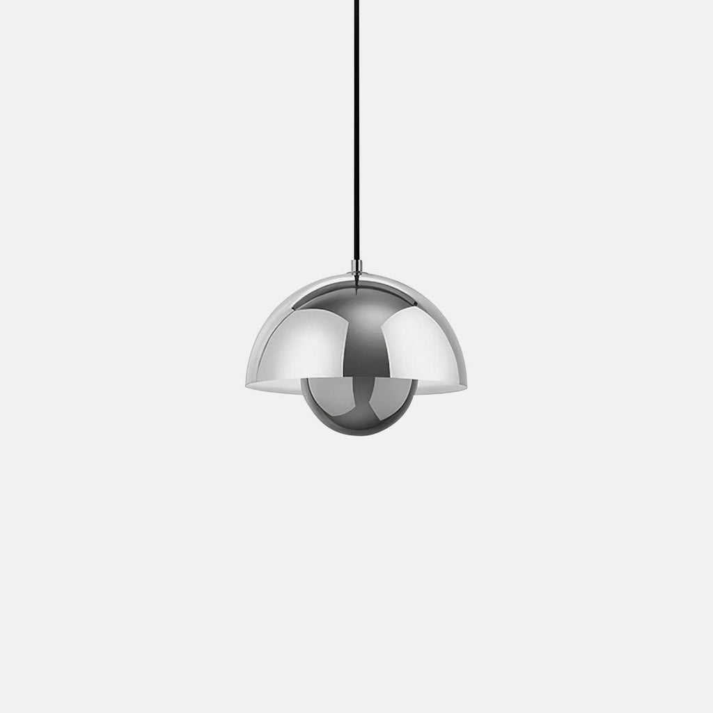 Flowerpot Pendant Light, Dual-Dome Aluminum Shade, Hardwired Ceiling Fixture