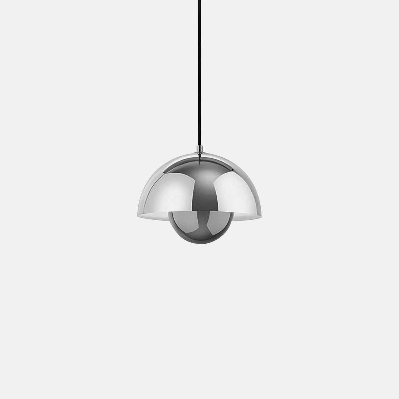 Flowerpot Pendant Light, Dual-Dome Aluminum Shade, Hardwired Ceiling Fixture