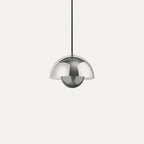 Flowerpot Pendant Light, Dual-Dome Aluminum Shade, Hardwired Ceiling Fixture