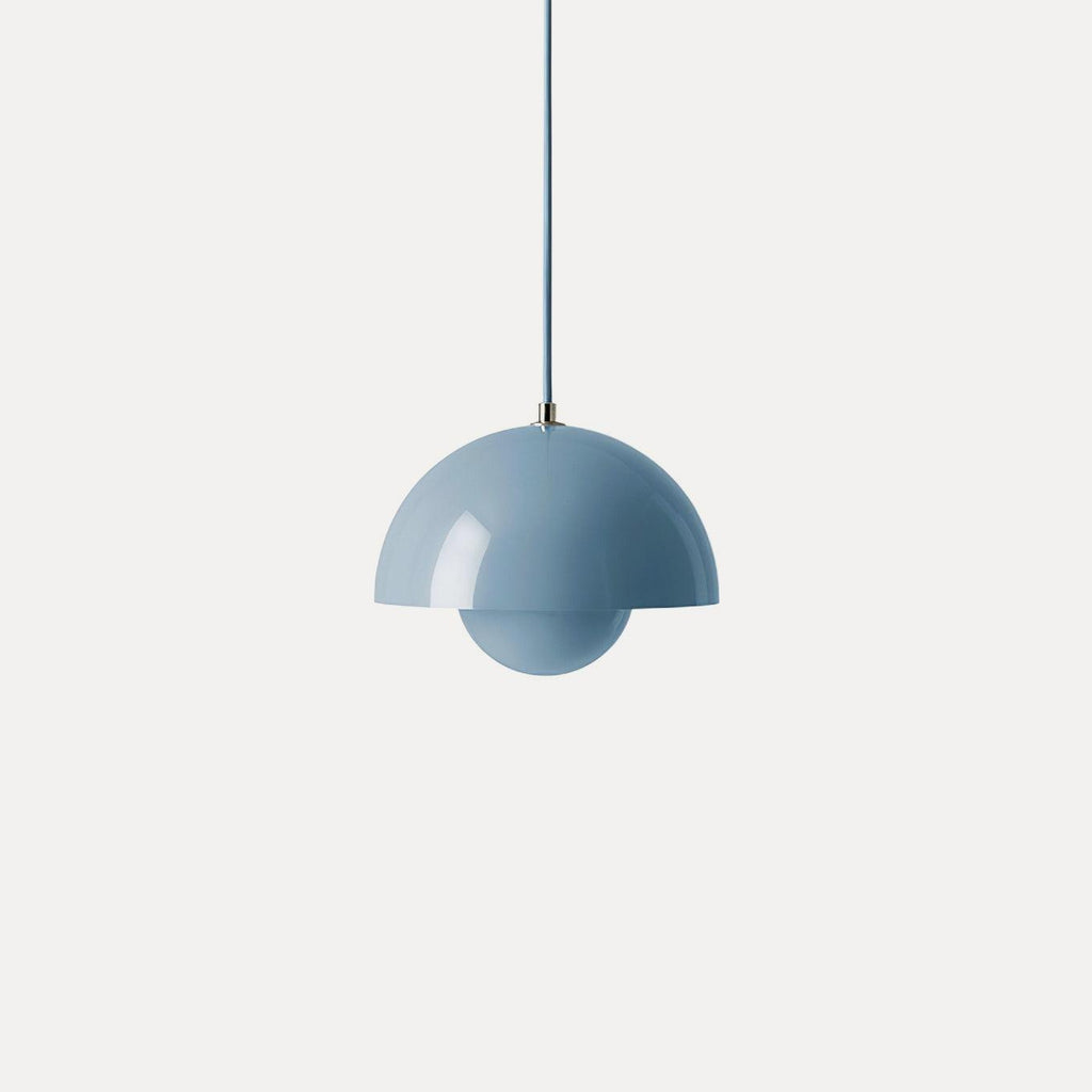 Flowerpot Pendant Light, Dual-Dome Aluminum Shade, Hardwired Ceiling Fixture