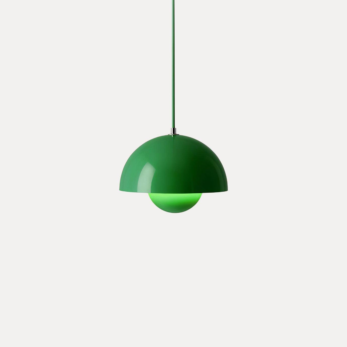 Flowerpot Pendant Light, Dual-Dome Aluminum Shade, Hardwired Ceiling Fixture