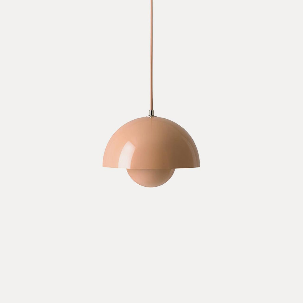 Flowerpot Pendant Light, Dual-Dome Aluminum Shade, Hardwired Ceiling Fixture