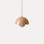 Flowerpot Pendant Light, Dual-Dome Aluminum Shade, Hardwired Ceiling Fixture