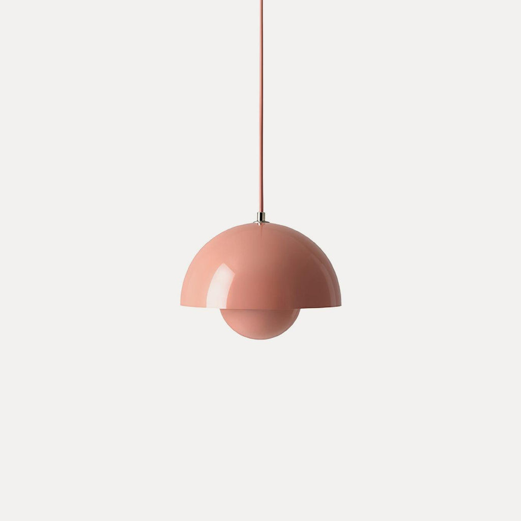 Flowerpot Pendant Light, Dual-Dome Aluminum Shade, Hardwired Ceiling Fixture